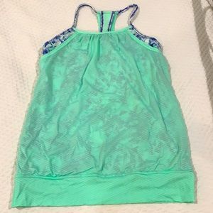 Green/blue ivivva tank top size 14